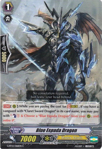 Blue Espada Dragon (G-BT12/066EN) [Dragon King's Awakening]