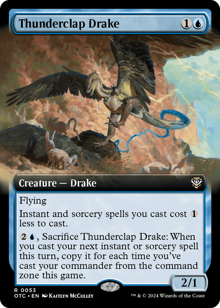 Image of Thunderclap Drake (Extended Art) [Outlaws of Thunder Junction Commander]
