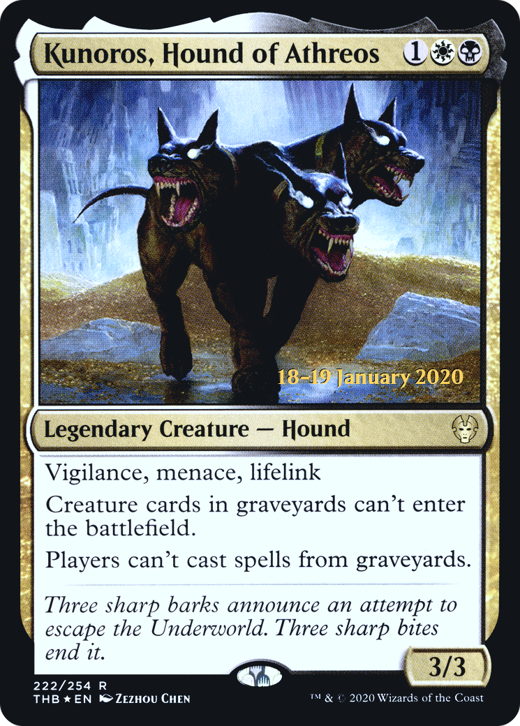 Image of Kunoros, Hound of Athreos [Theros Beyond Death Prerelease Promos]