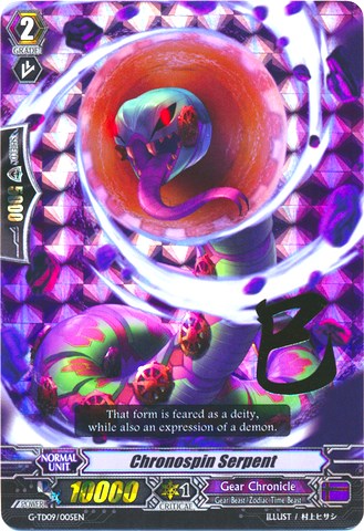 Image of Chronospin Serpent (RRR) (G-TD09/005EN) [True Zodiac Time Beasts]