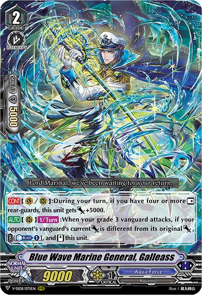 Image of Blue Wave Marine General, Galleass (V-SS08/075EN) [Clan Selection Plus Vol.2]