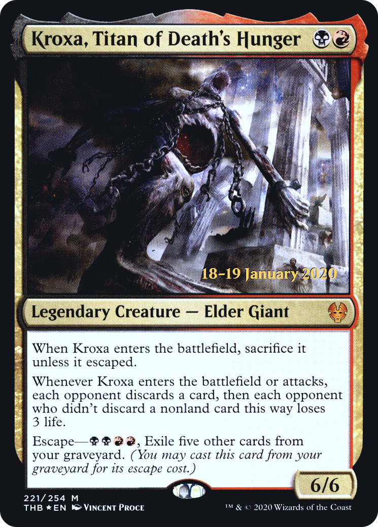 Image of Kroxa, Titan of Death's Hunger [Theros Beyond Death Prerelease Promos]