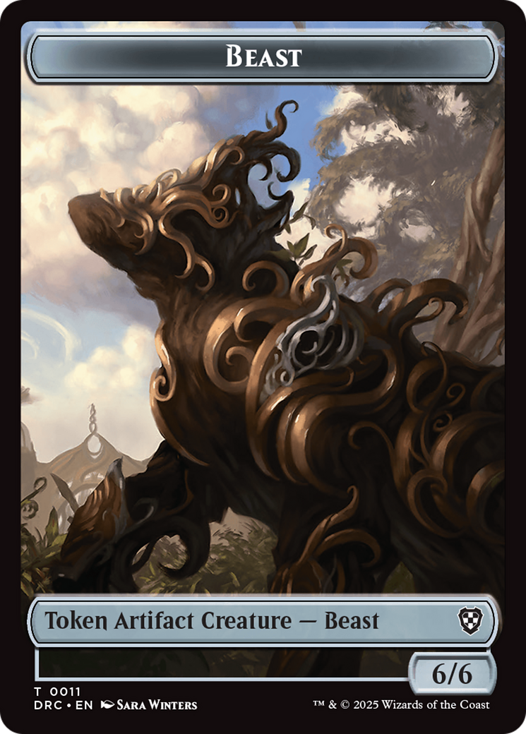 Image of Beast (0010) // Beast (0011) Double-Sided Token [Aetherdrift Commander]
