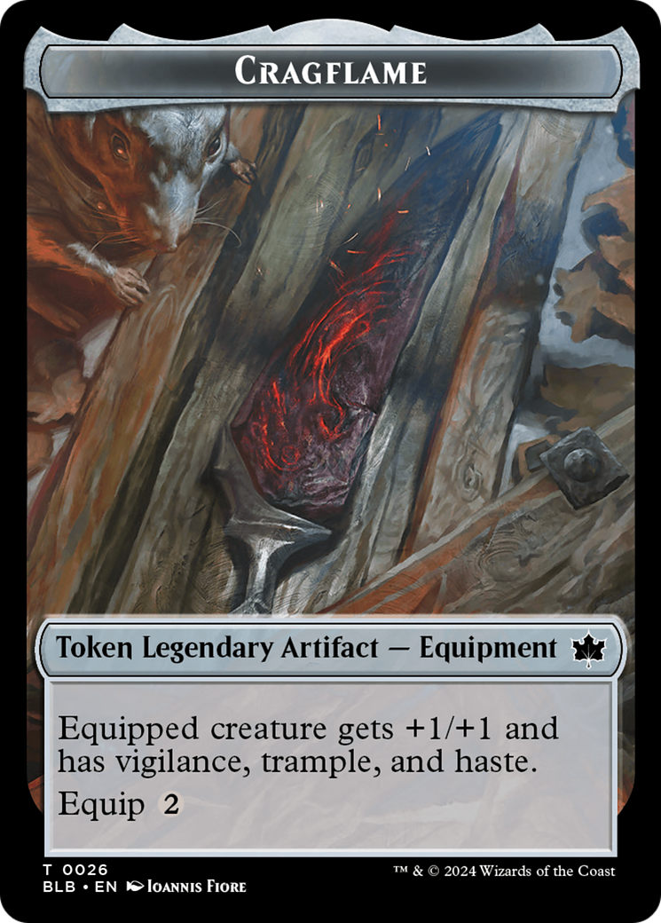 Image of Cragflame Token [Bloomburrow Tokens]