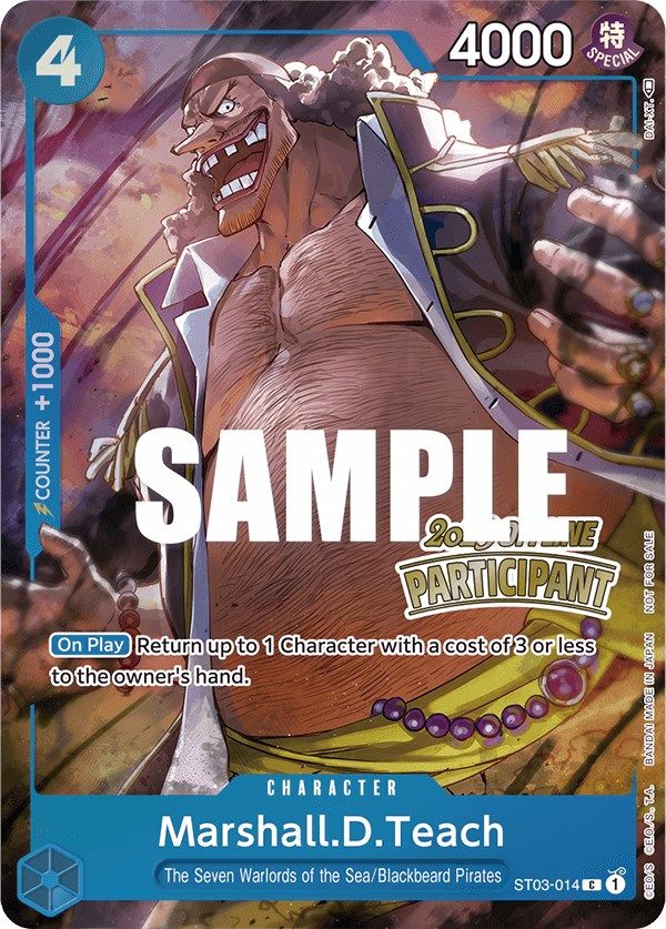 Image of Marshall.D.Teach (Offline Regional 2023) [Participant] [One Piece Promotion Cards]