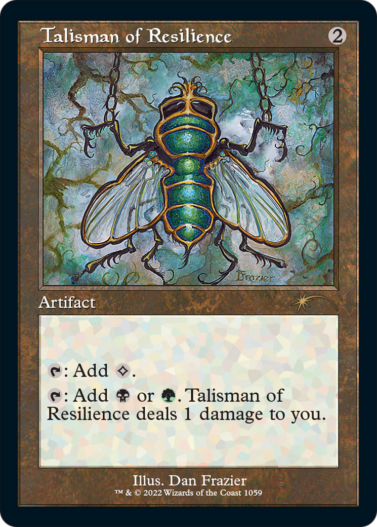 Image of Talisman of Resilience (Retro Frame) (SLD-1059) - Secret Lair Drop Etched Foil
