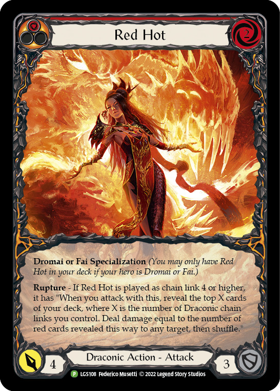 Image of Red Hot [LGS108] (Promo)  Rainbow Foil