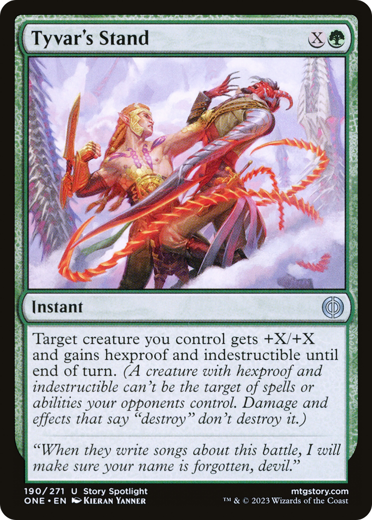 Image of Tyvar's Stand [Phyrexia: All Will Be One]
