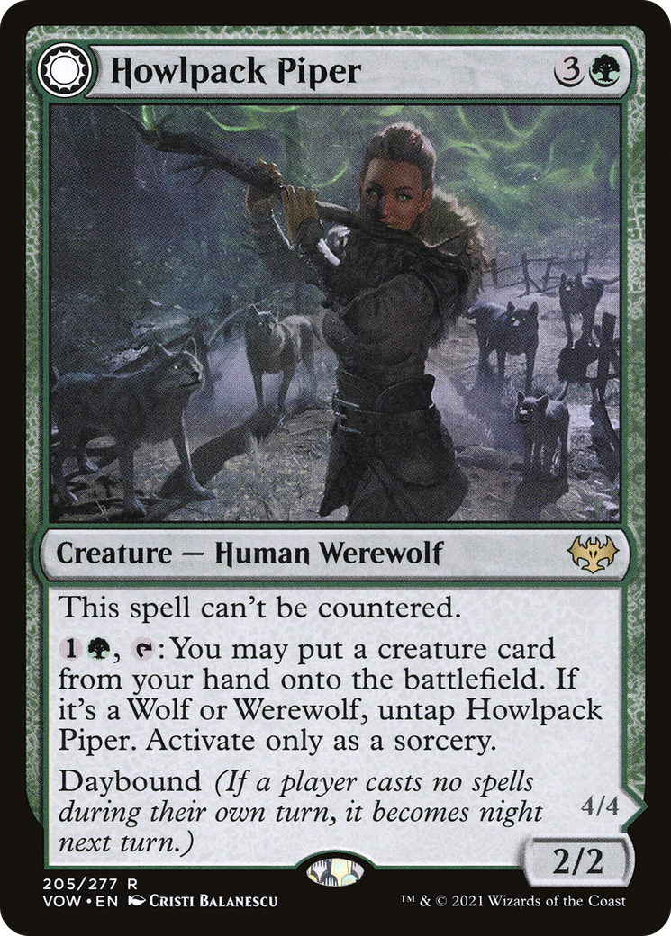 Image of Howlpack Piper // Wildsong Howler [Innistrad: Crimson Vow]