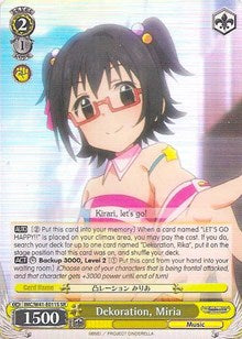 Image of Dekoration, Miria (IMC/W41-E011S SR) [The iDOLM@STER Cinderella Girls]