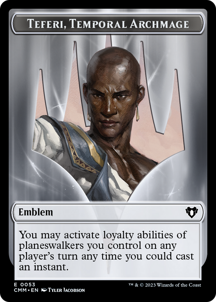 Image of Teferi, Temporal Archmage Emblem [Commander Masters Tokens]