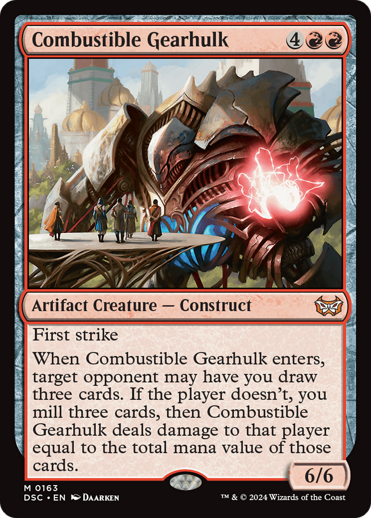 Image of Combustible Gearhulk [Duskmourn: House of Horror Commander]