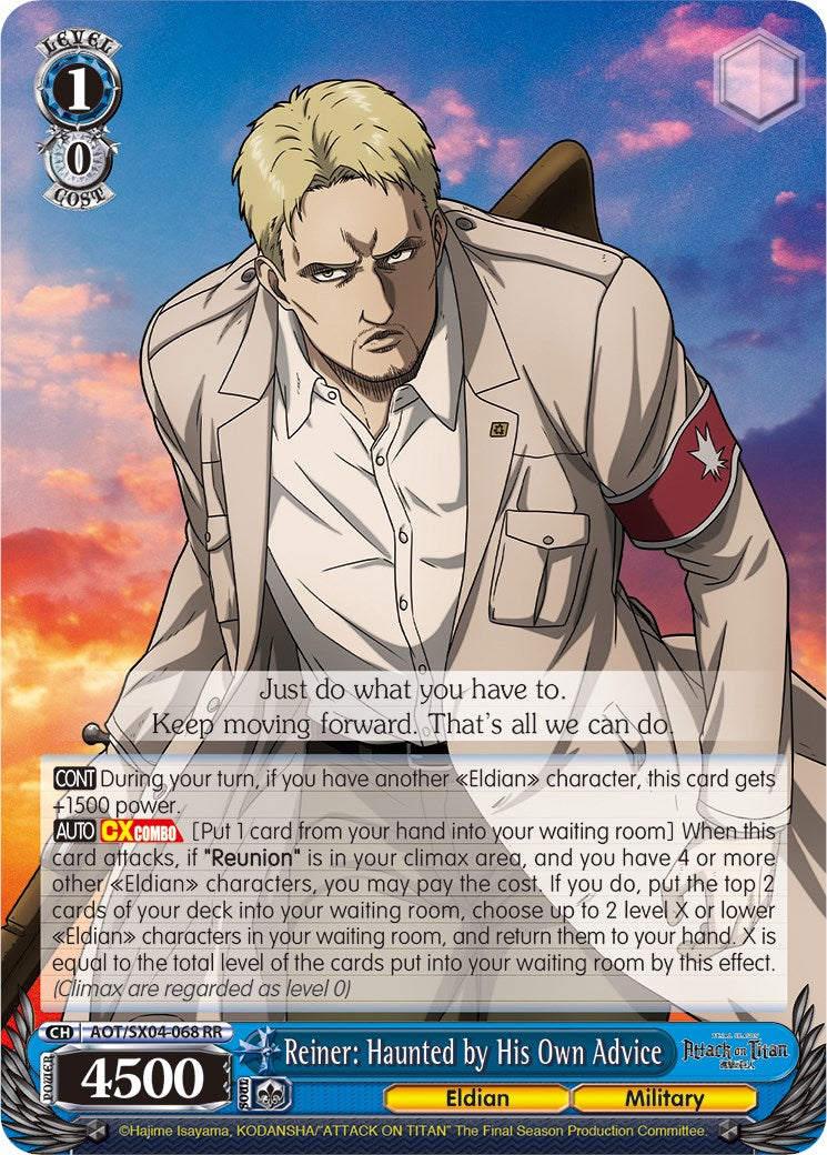 Image of Reiner: Haunted by His Own Advice [Attack On Titan: Final Season]