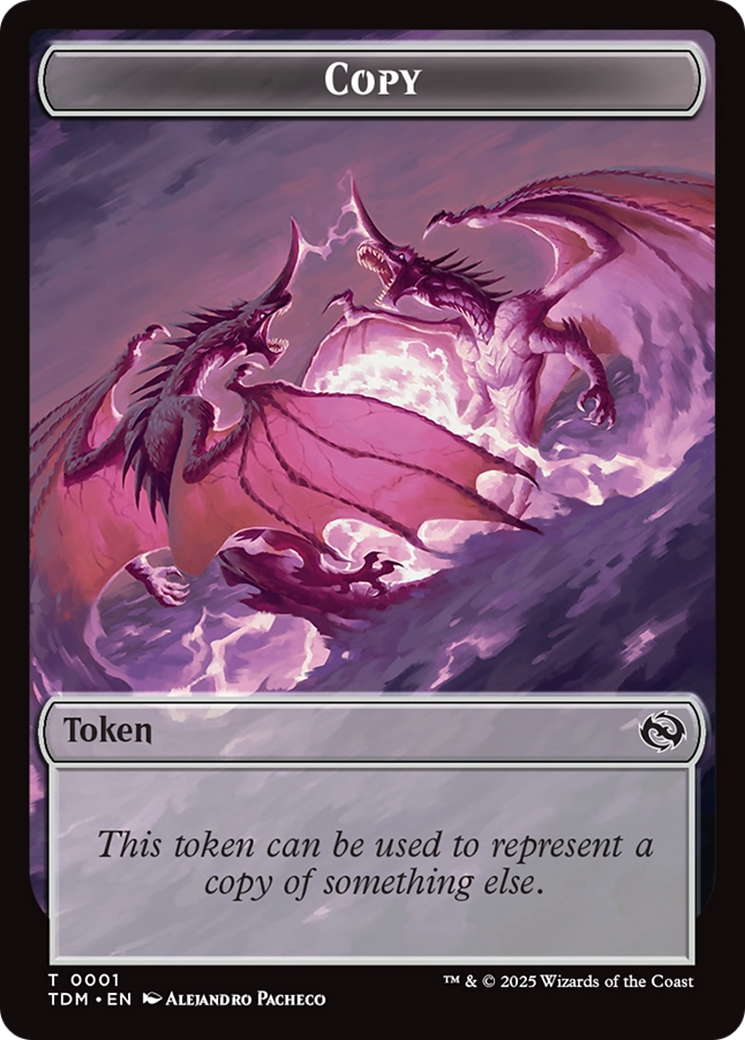 Image of Karox Bladewing // Copy Double-Sided Token [Tarkir: Dragonstorm Commander Tokens]