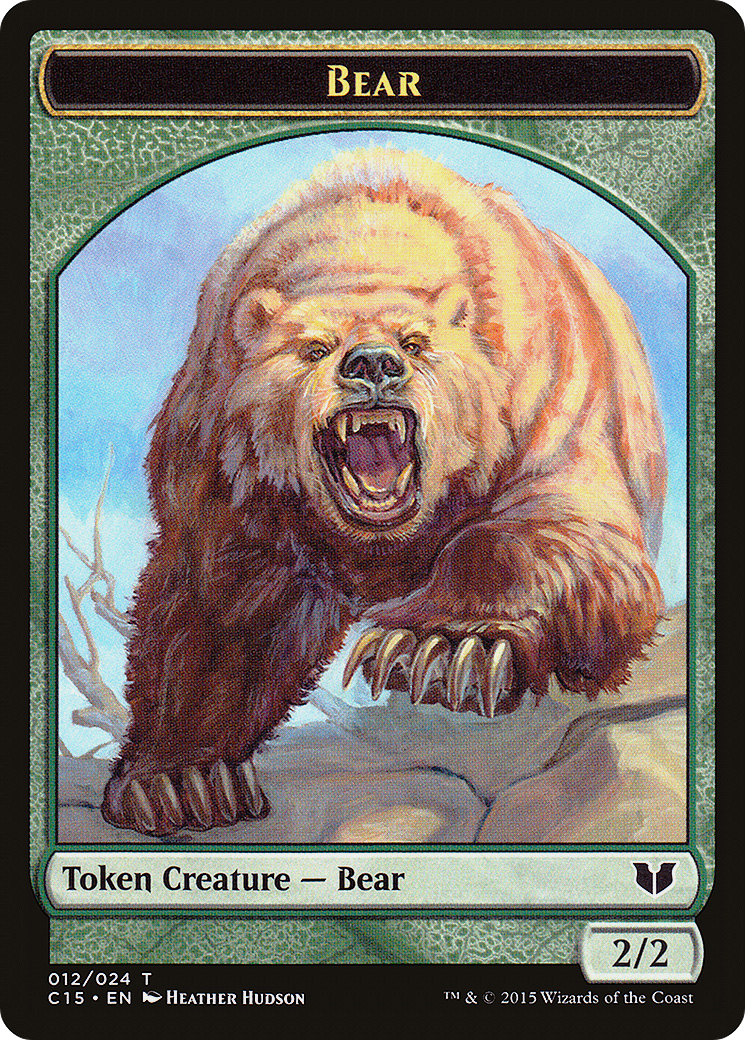 Image of Bear // Spider Double-Sided Token [Commander 2015 Tokens]