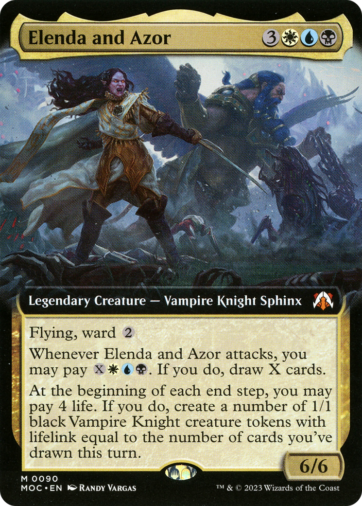 Image of Elenda and Azor (Extended Art) [March of the Machine Commander]