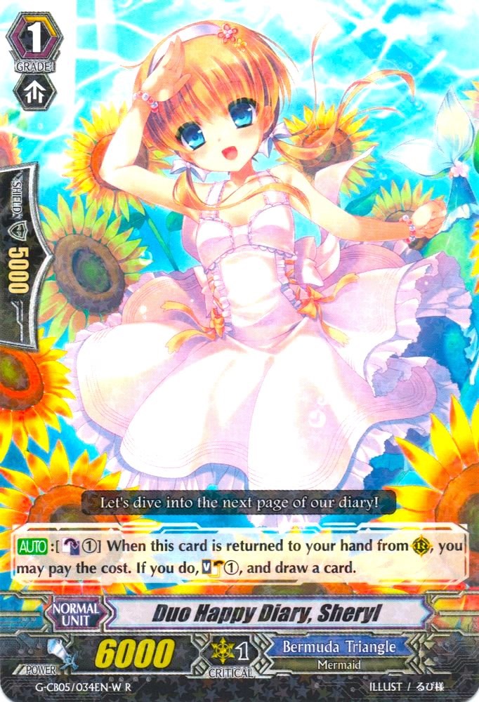 Image of Duo Happy Diary, Sheryl (White) (G-CB05/034EN W) [Prismatic Divas]