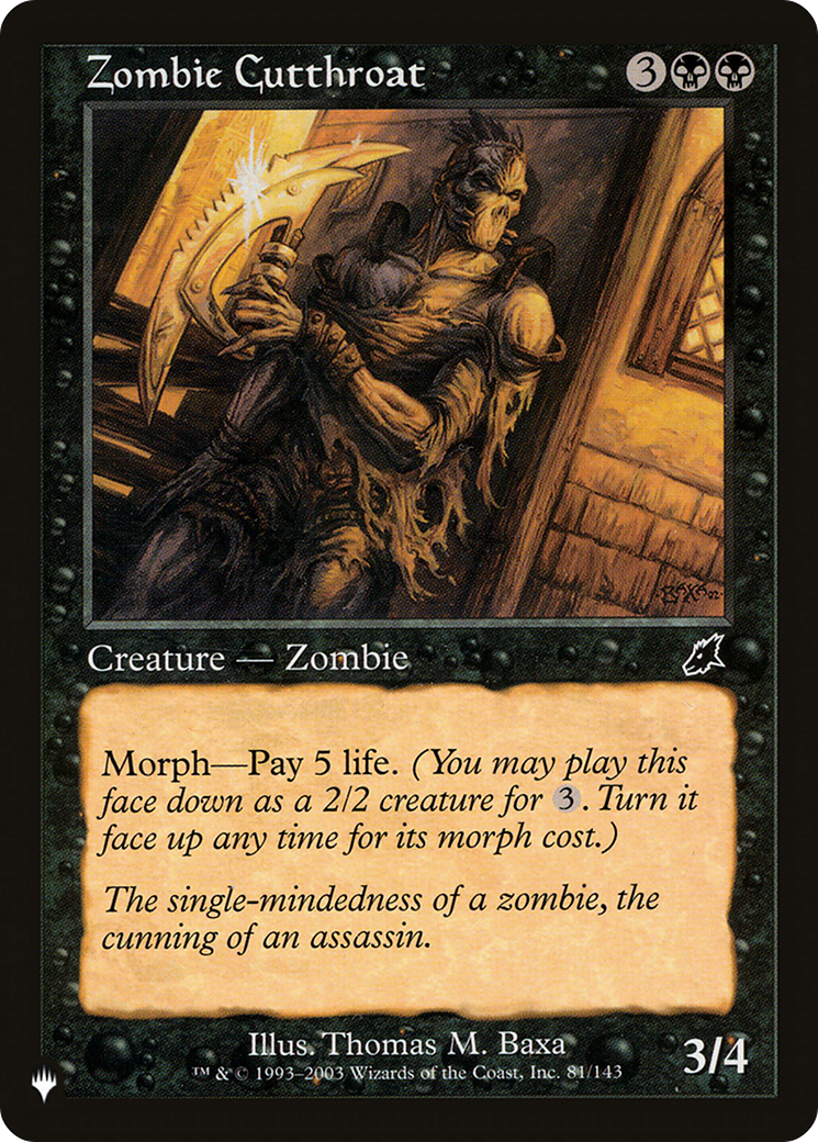 Image of Zombie Cutthroat [The List]