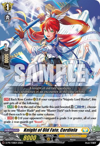 Image of Knight of Old Fate, Cordiela (D-PR/198EN 2023) [D Promo Cards]