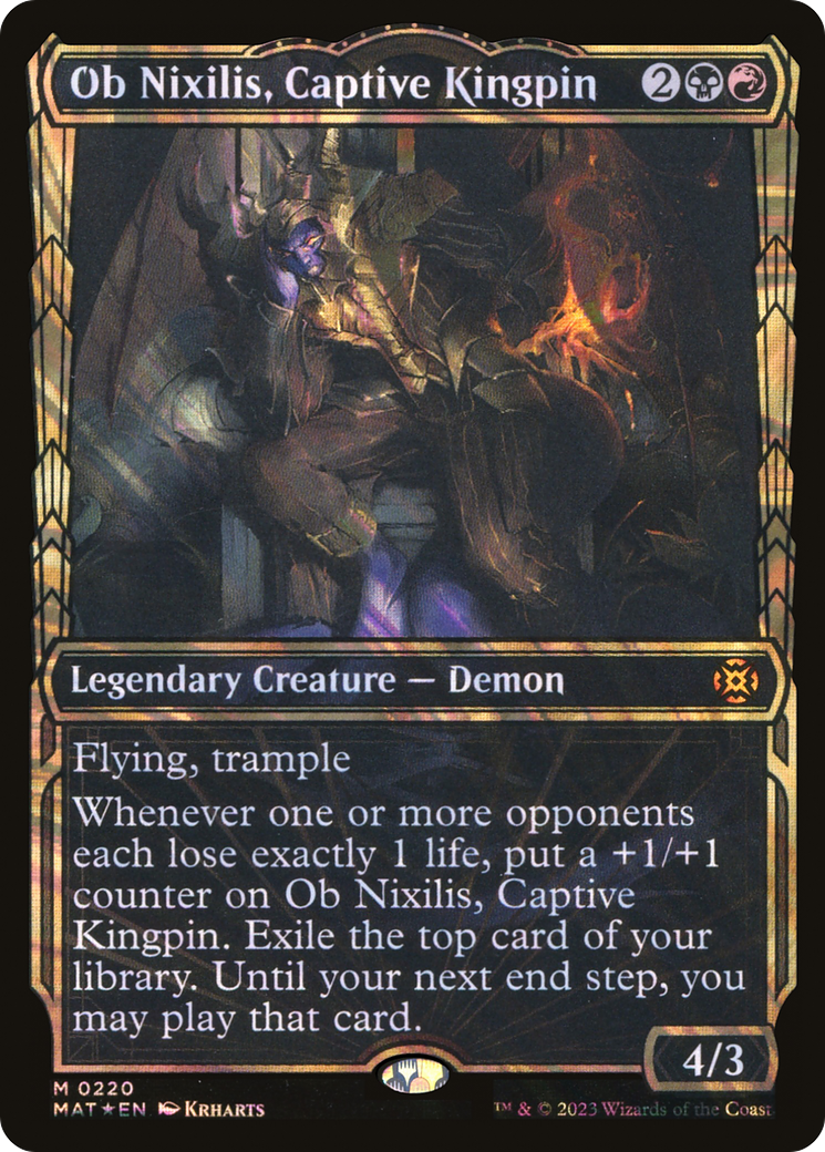 Image of Ob Nixilis, Captive Kingpin (Showcase Halo Foil) [March of the Machine: The Aftermath]