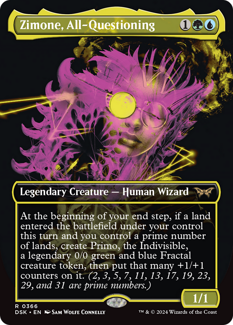 Image of Zimone, All-Questioning (Showcase) [Duskmourn: House of Horror]