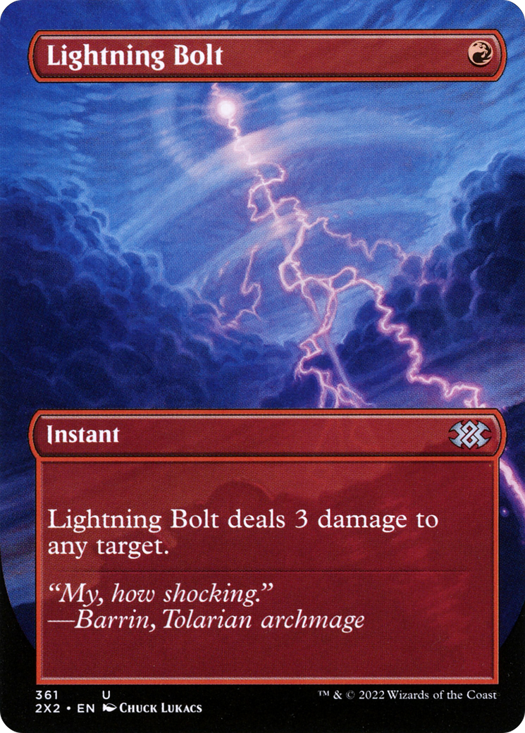 Image of Lightning Bolt (Borderless Alternate Art) [Double Masters 2022]