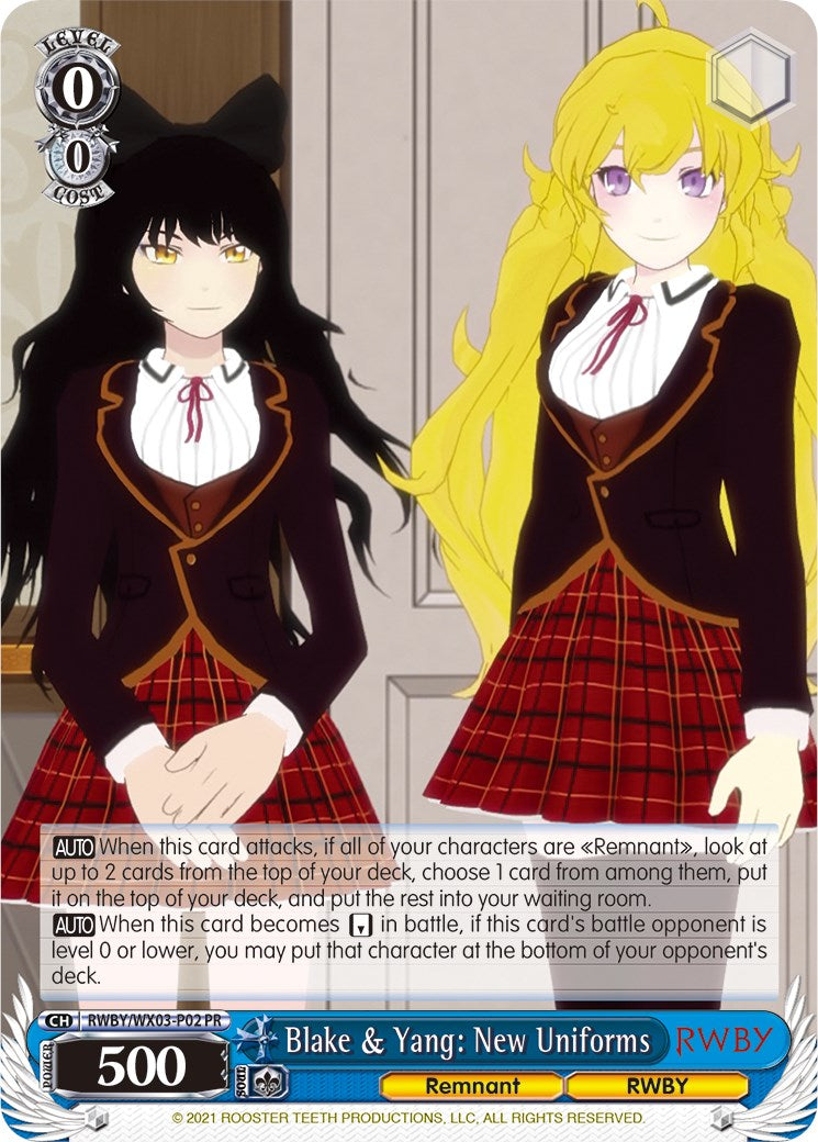Image of Blake & Yang: New Uniforms (RWBY/WX03-P02 PR) (Promo) [RWBY]