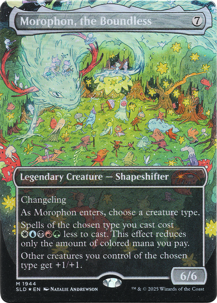 Image of Morophon, the Boundless (Display Commander) - Thick Stock (Double Rainbow Foil) [Secret Lair Drop Series]