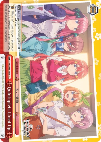 Image of Quintuplets Lined Up (5HY/W83-TE18 TD) (Red) [The Quintessential Quintuplets]