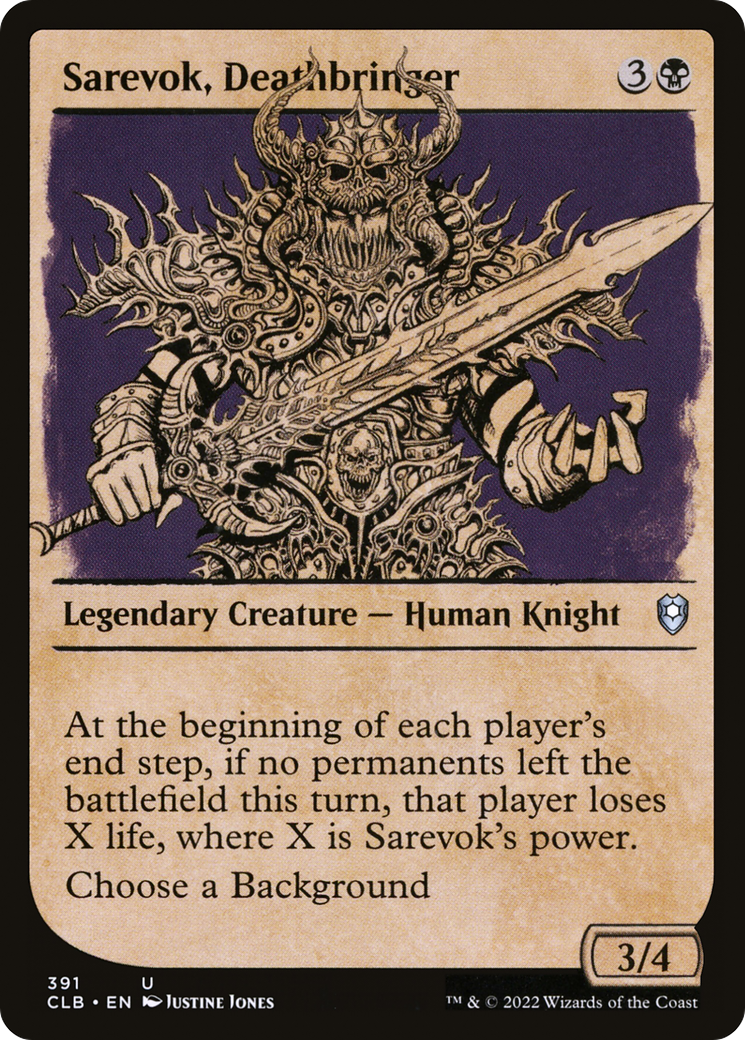 Image of Sarevok, Deathbringer (Showcase) [Commander Legends: Battle for Baldur's Gate]