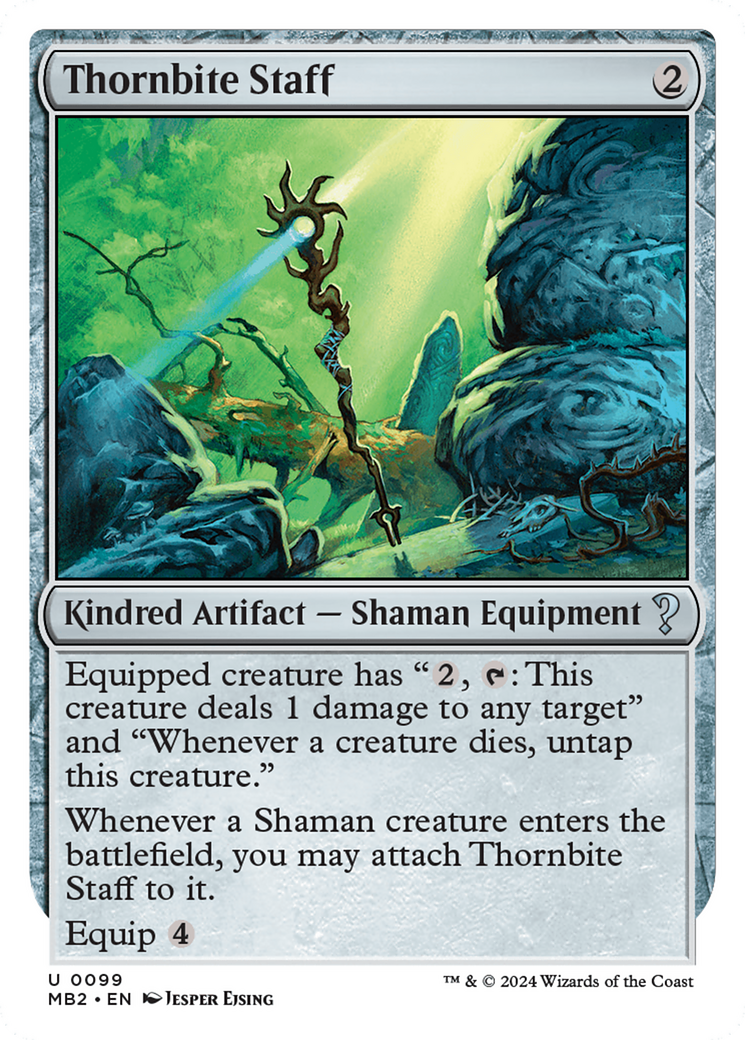 Image of Thornbite Staff (White Border) [Mystery Booster 2]