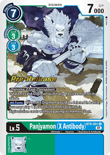 Image of Panjyamon (X Antibody) [BT9-051] [X Record Pre-Release Promos]