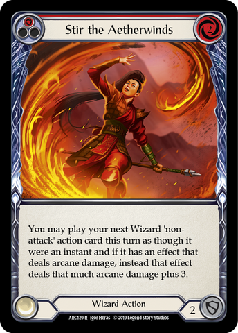 Stir the Aetherwinds (Red) [ARC129-R] (Arcane Rising)  1st Edition Rainbow Foil