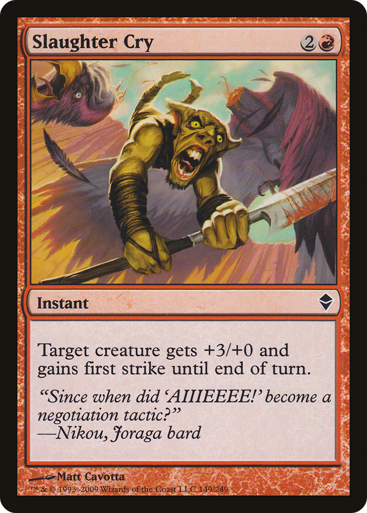 Image of Slaughter Cry [Zendikar]