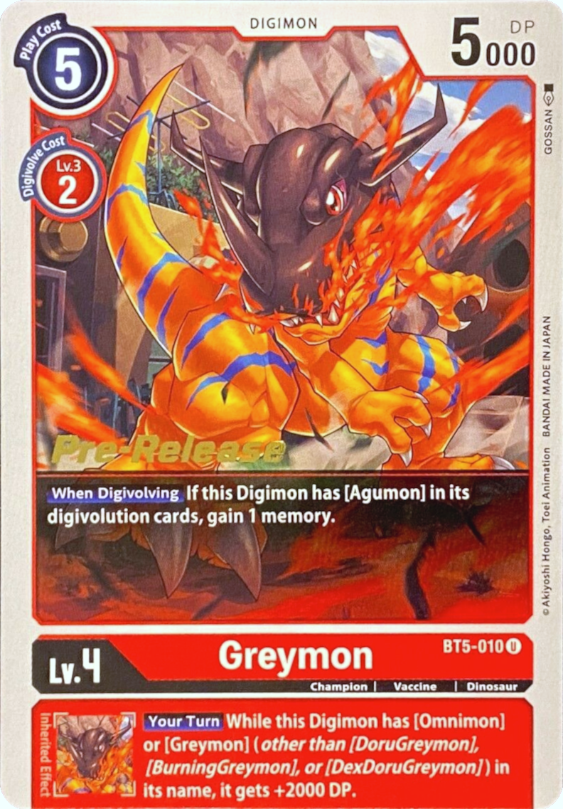 Image of Greymon [BT5-010] [Battle of Omni Pre-Release Promos]