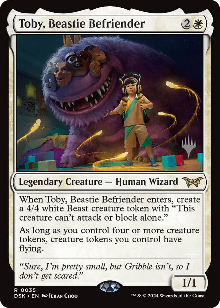 Image of Toby, Beastie Befriender (Promo Pack) [Duskmourn: House of Horror Promos]