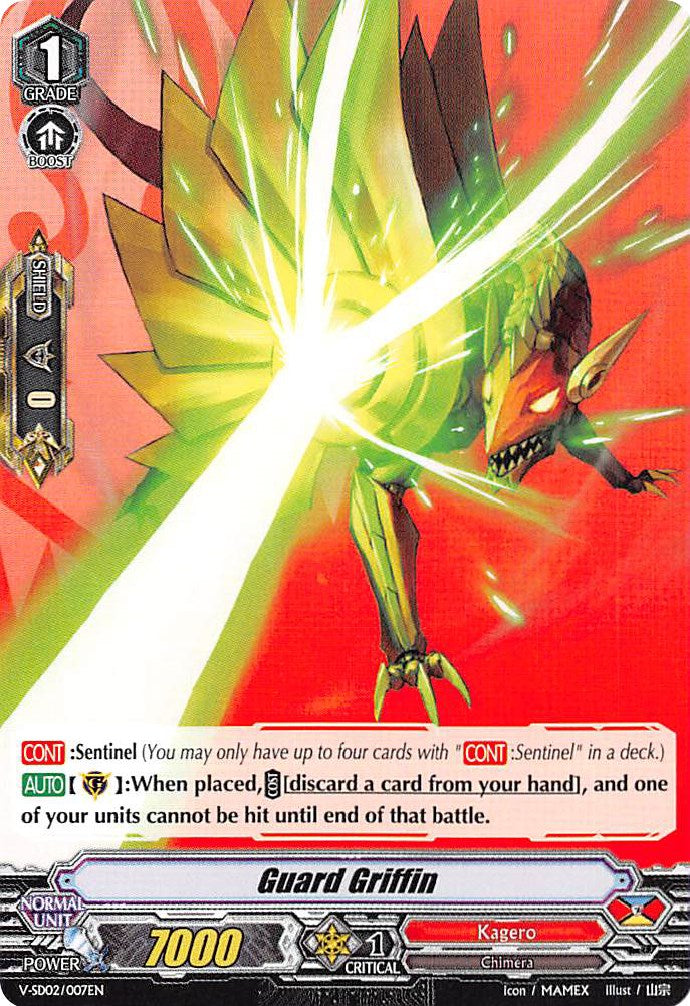 Image of Guard Griffin (V-SD02/007EN) [2018 Free Experience Deck 