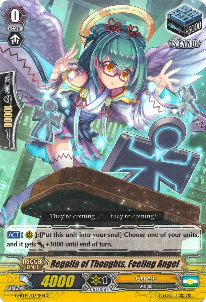 Image of Regalia of Thoughts, Feeling Angel (G-BT14/074EN) [Divine Dragon Apocrypha]
