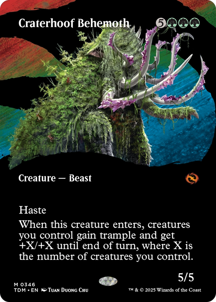 Image of Craterhoof Behemoth (Borderless) [Tarkir: Dragonstorm]