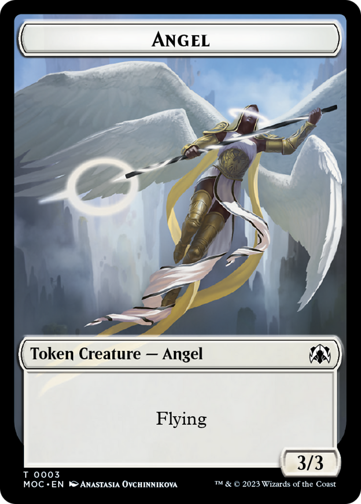 Image of Angel (3) // Demon Double-Sided Token [March of the Machine Commander Tokens]