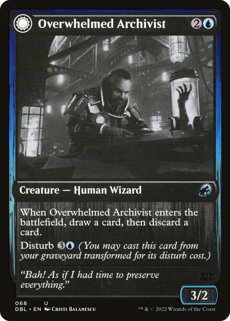 Image of Overwhelmed Archivist // Archive Haunt [Innistrad: Double Feature]