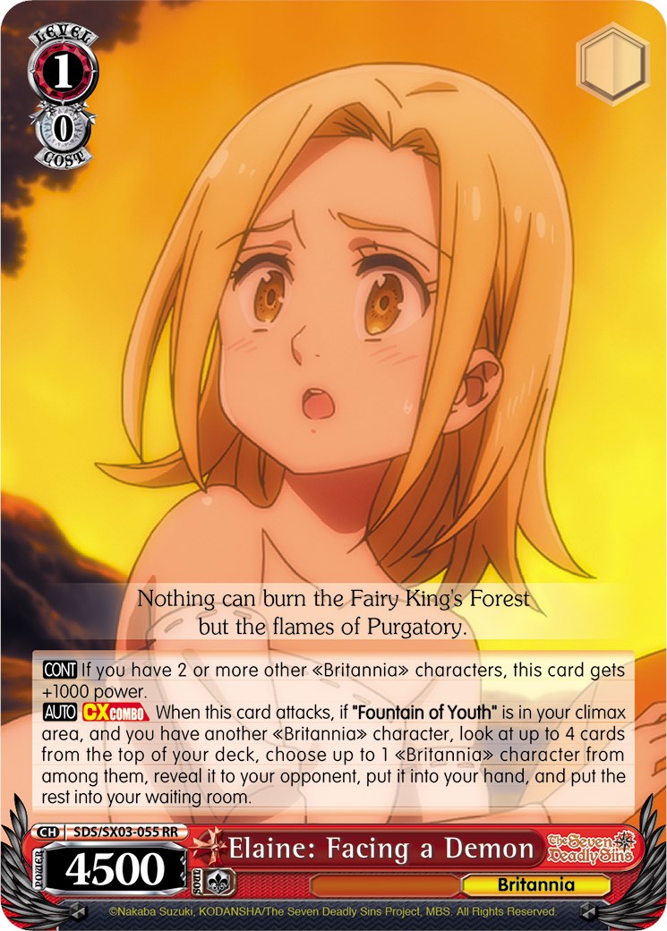 Image of Elaine: Facing a Demon (SDS/SX03-055 RR) [The Seven Deadly Sins]