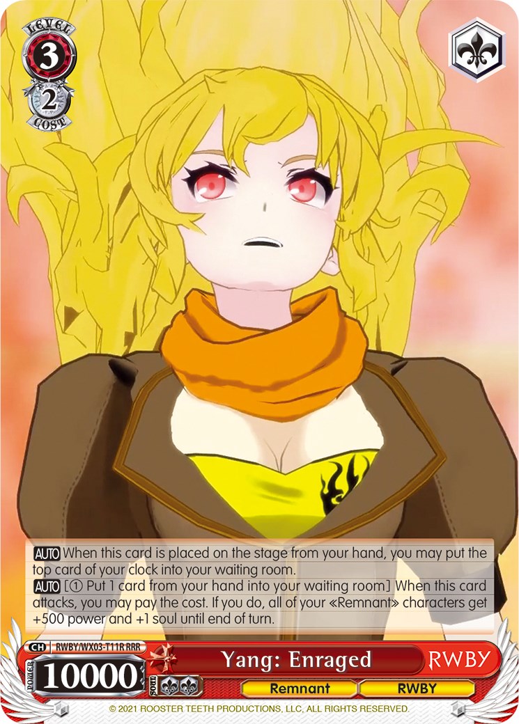 Image of Yang: Enraged (RWBY/WX03-T11R RRR) [RWBY]