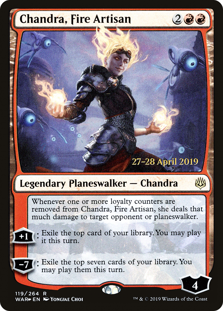 Image of Chandra, Fire Artisan [War of the Spark Prerelease Promos]