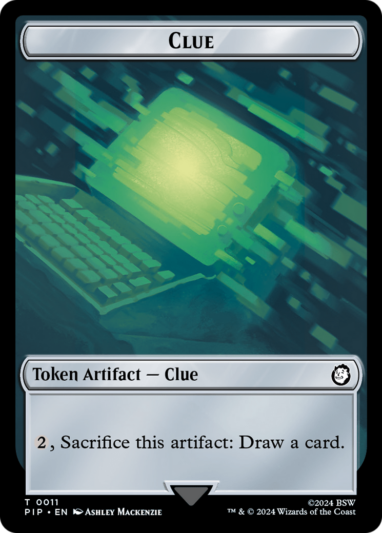 Image of Zombie Mutant // Clue Double-Sided Token [Fallout Tokens]