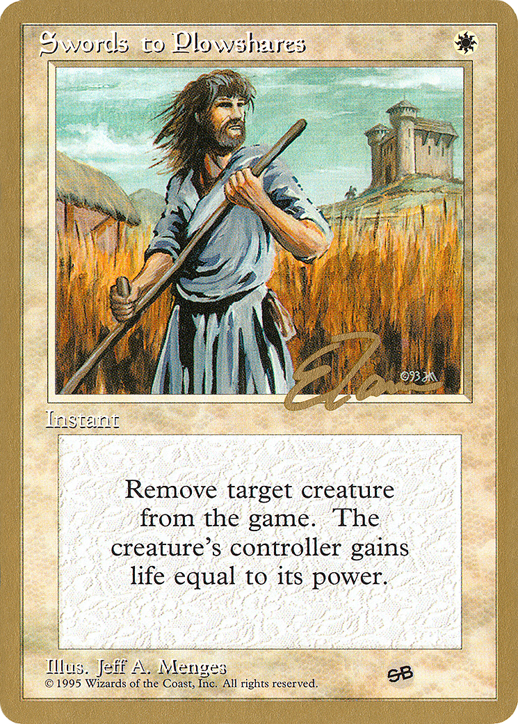 Image of Swords to Plowshares (Eric Tam) (SB) [Pro Tour Collector Set]