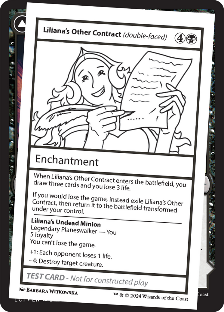 Image of Liliana's Other Contract (double-faced) [Mystery Booster 2 Playtest Cards]