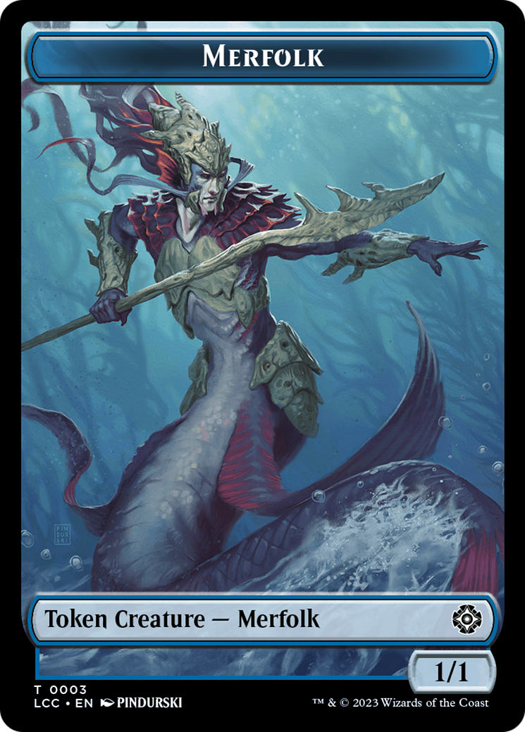 Image of Frog Lizard // Merfolk (0003) Double-Sided Token [The Lost Caverns of Ixalan Commander Tokens]
