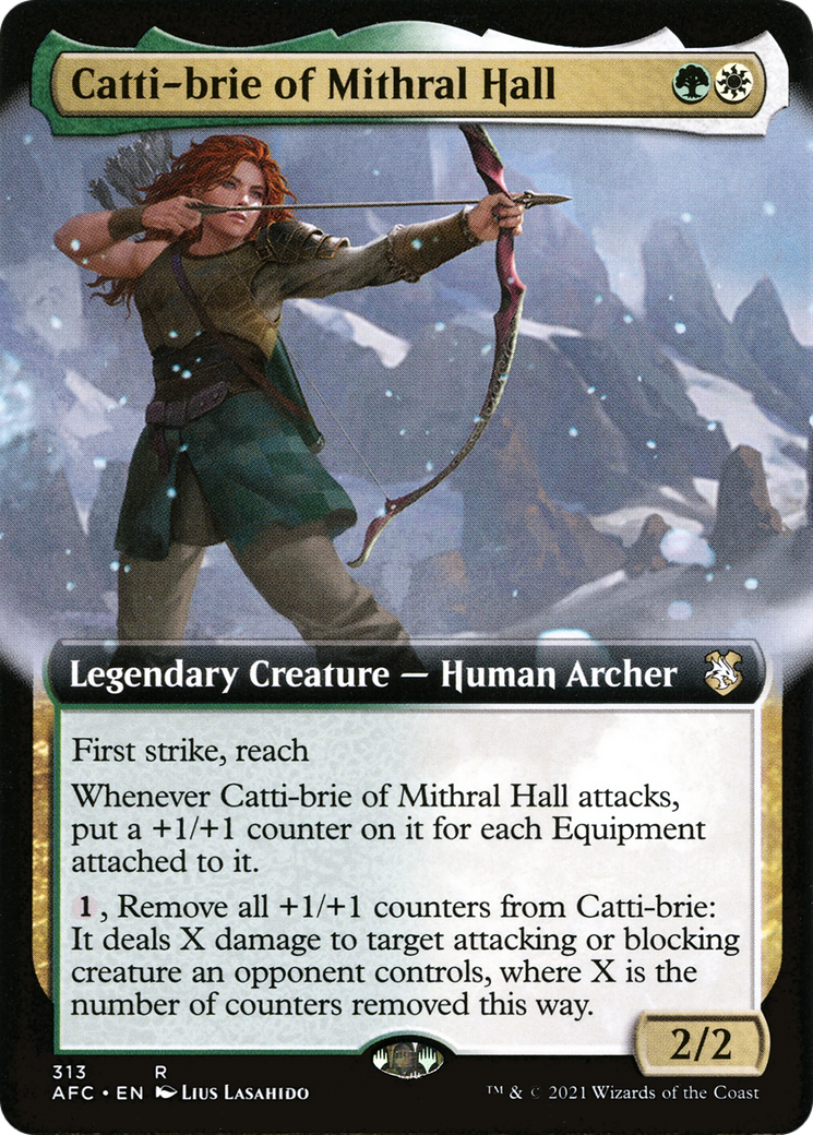 Image of Catti-brie of Mithral Hall (Extended Art) [Dungeons & Dragons: Adventures in the Forgotten Realms Commander]