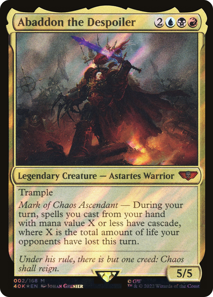 Image of Abaddon the Despoiler (Surge Foil) [Warhammer 40,000]